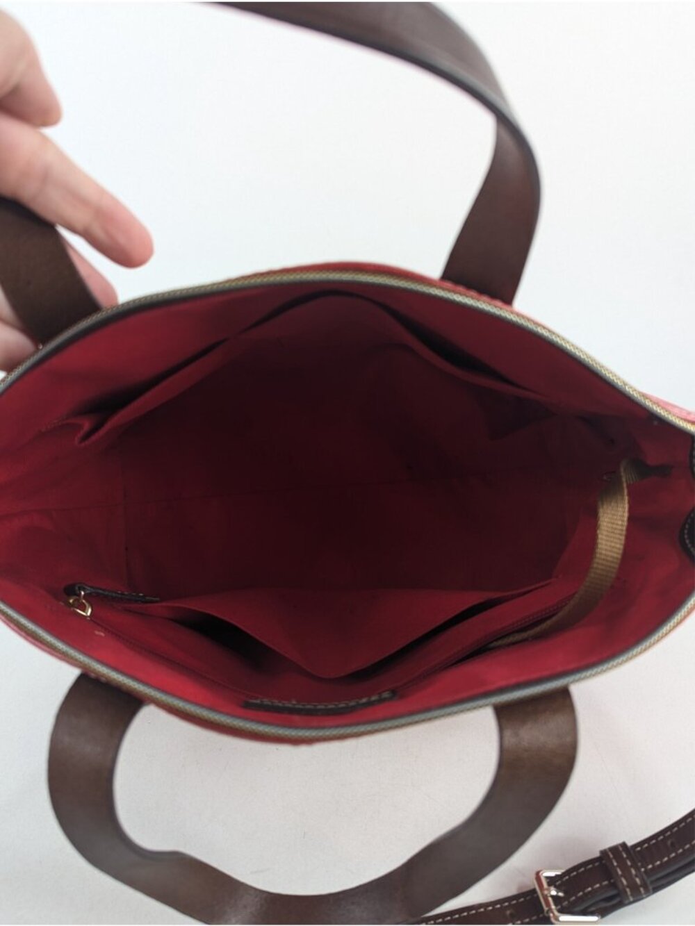 Dooney & Bourke Small Gabriella Leather Satchel Purse Bag Red EUC $248 Retail - Picture 8 of 14